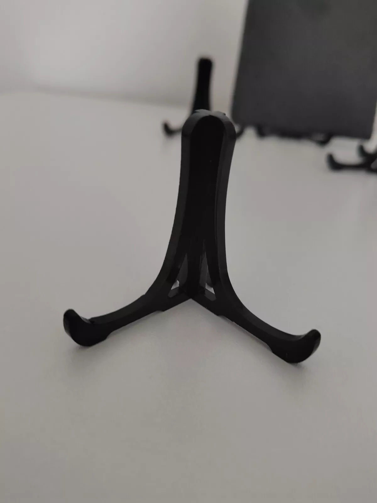 2x Black Acrylic Display Stands | Small Plaque / Photo Holder 5cm