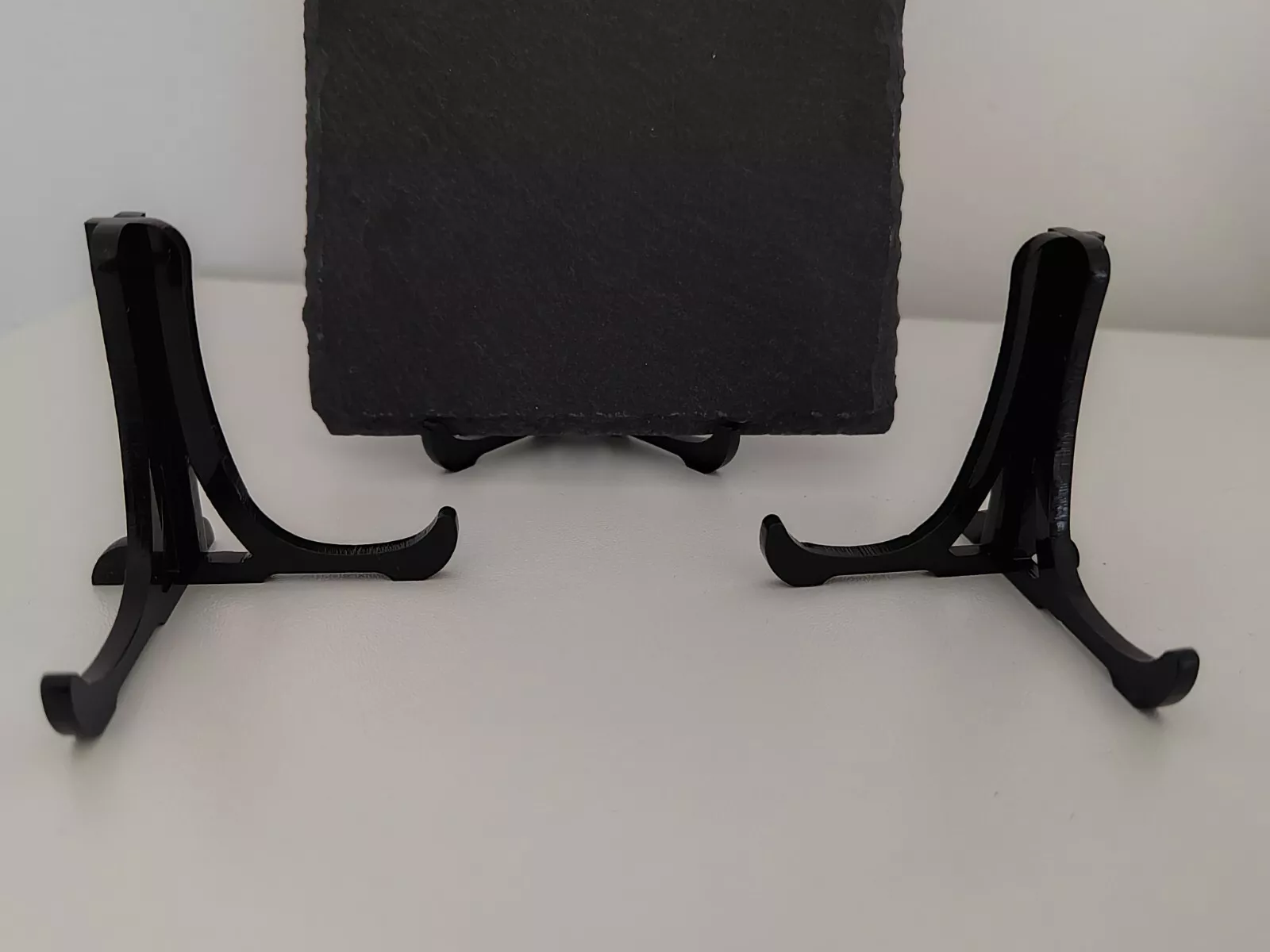 2x Black Acrylic Display Stands | Small Plaque / Photo Holder 5cm - Image 3