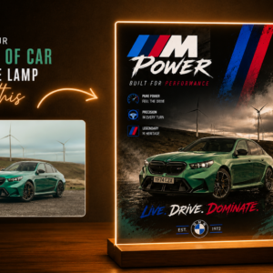 Custom Car Photo LED Lamp – Personalised UV Printed Acrylic Night Light