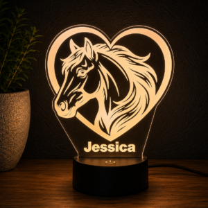 Personalised Horse Heart LED Lamp