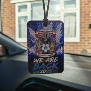 Coventry City Inspired Acrylic Mirror Hanging Ornament – Personalised Car Accessory