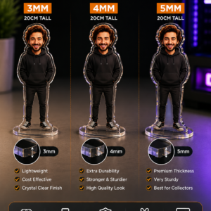 Personalised Acrylic Standee – Custom Photo, Character, Logo or Mini Me Display