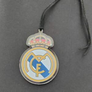 Custom Acrylic Car Hanging Ornament | Personalised Rear View Mirror Decoration Gift / Real Madrid
