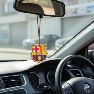 Custom FC Barcelona Acrylic Car Hanging Ornament | Personalised Rear View Mirror Decoration UK