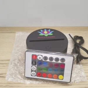 LED Light Base with Remote | 16 Colour RGB USB-C Base for Acrylic Lamps & Custom Signs