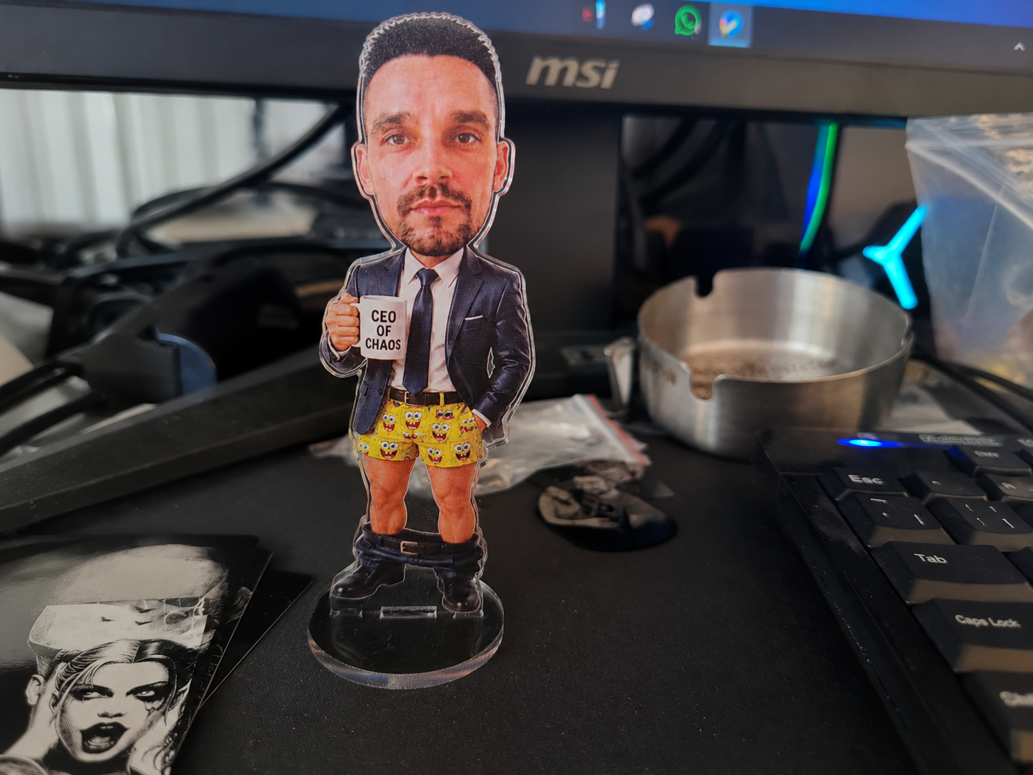 Personalised 2D Acrylic "Mini-Me" Bobblehead - 12cm Custom Photo Standee - Image 4