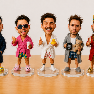 Personalised 2D Acrylic "Mini-Me" Bobblehead - 12cm Custom Photo Standee