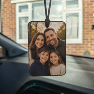 Personalised Acrylic Car Hanging Ornament – Custom 2 Photos Double Sided Gift
