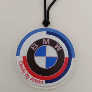 Personalised BMW Mpower Hanging Acrylic Car Mirror Gift - Custom Auto Decor