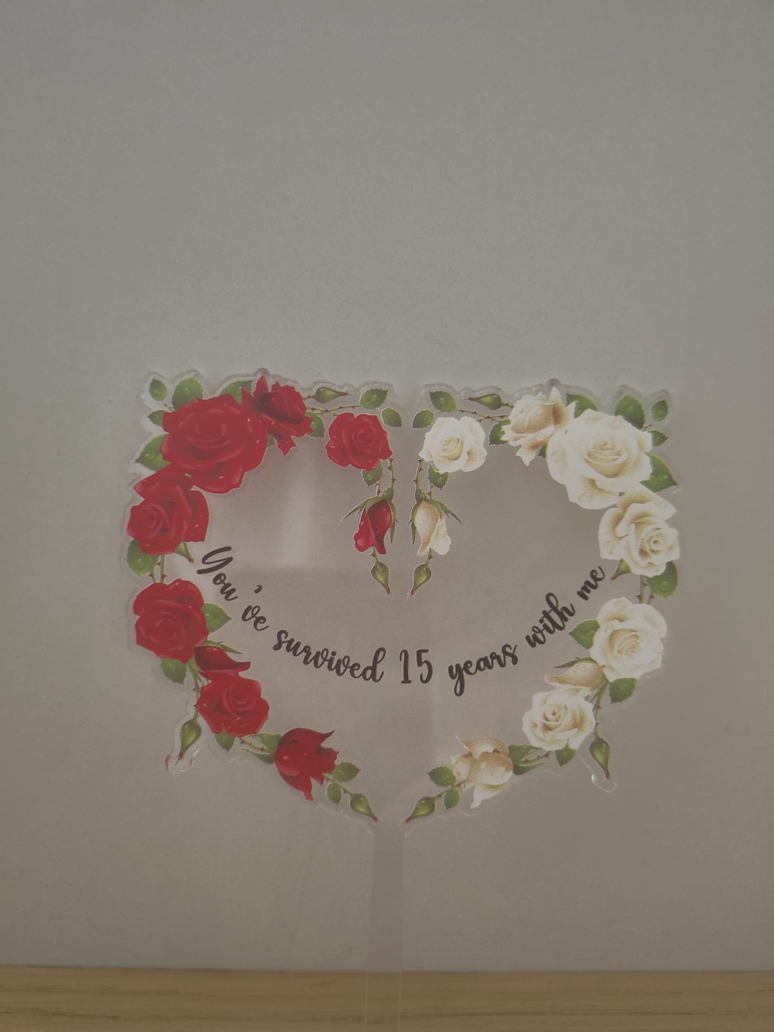 Personalised Cake Topper Acrylic | Custom Name Wedding Anniversary Cake Decoration UK - Image 2