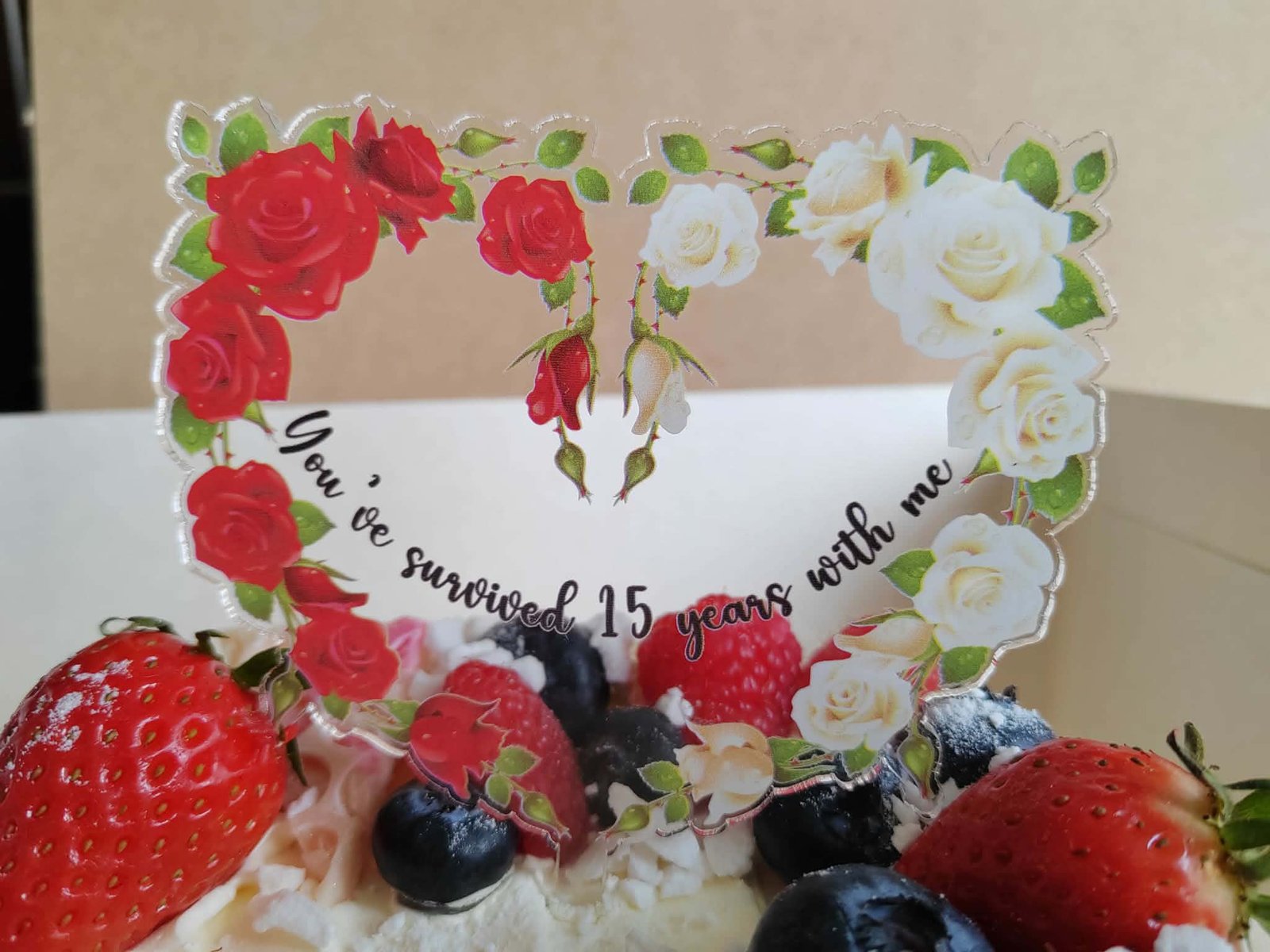 Personalised Cake Topper Acrylic | Custom Name Wedding Anniversary Cake Decoration UK