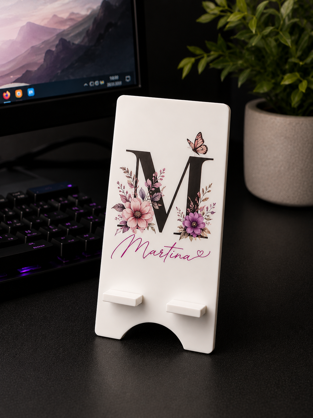 Personalised Custom Logo Phone Stand Holder - Acrylic Desk Decor - Image 5