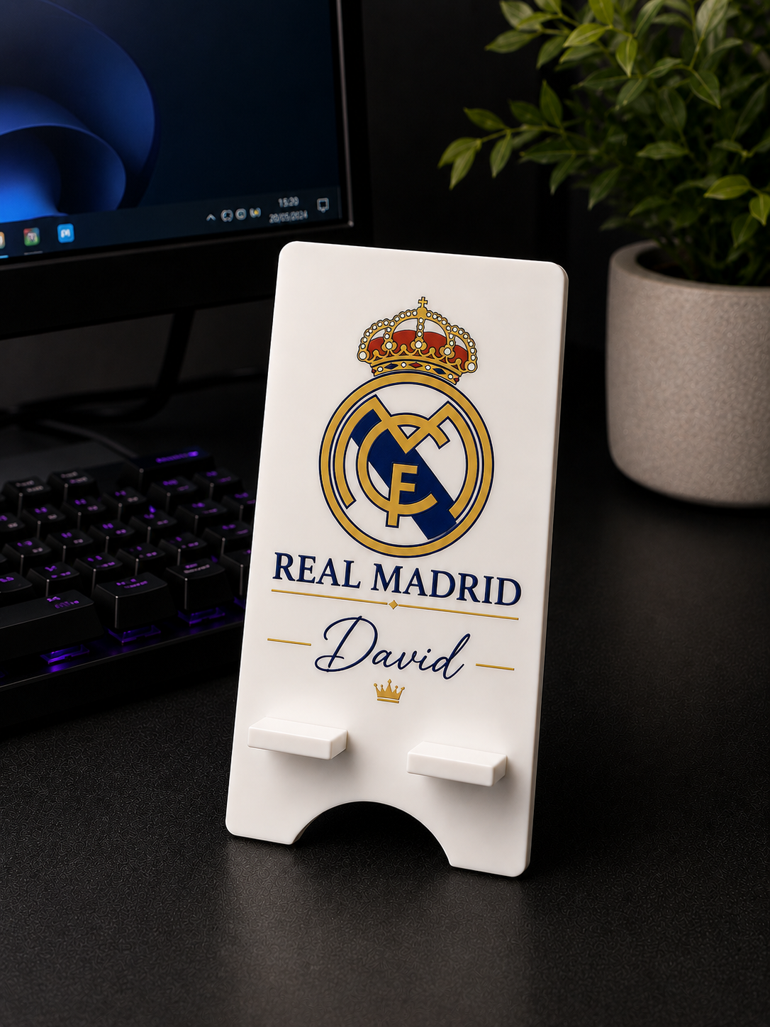 Personalised Custom Logo Phone Stand Holder - Acrylic Desk Decor - Image 3