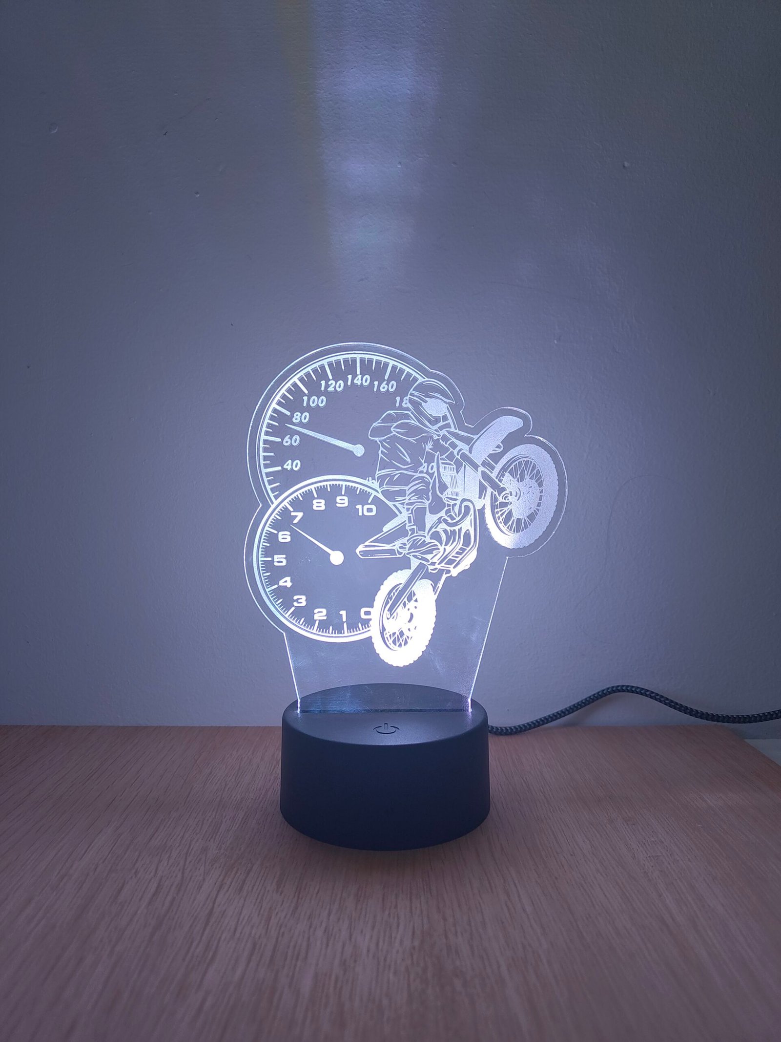 Personalised Dirt Bike Speedometer 3D LED Night Light - Image 2