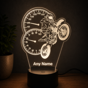 Personalised Dirt Bike Speedometer 3D LED Night Light