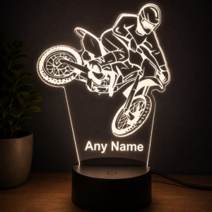 Personalised Dirt Biker Freestyle 3D LED Night Light