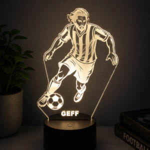 Personalised Football Player 3D LED Night Light