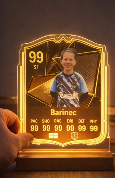 Personalised FUT Card EAFC / FIFA Style LED Acrylic Light - Image 4