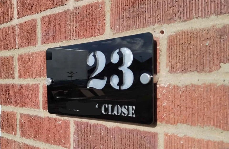 Personalised House Signs and Numbers - Custom Laser Cut Perspex Plaque - Image 2