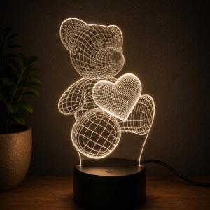 Personalised LOVE Bear 3D LED Night Light