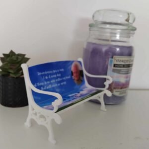 Personalised Memorial Acrylic Photo Bench - Heartfelt Remembrance Gift