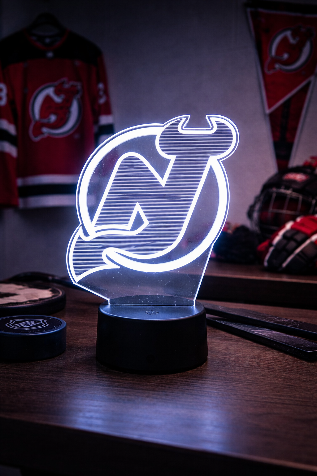 Personalised New Jersey Devils 3D LED Night Light