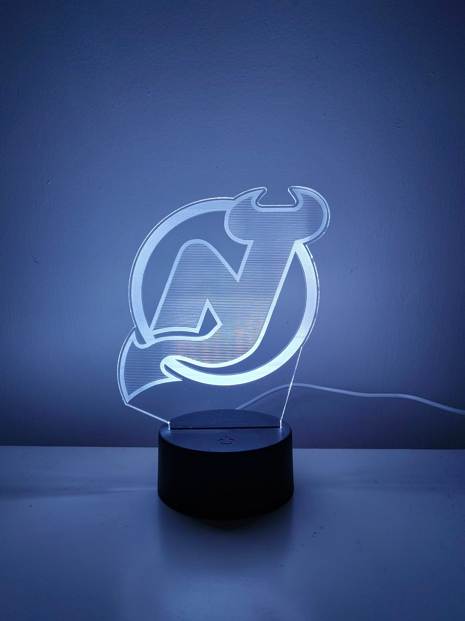 Personalised New Jersey Devils 3D LED Night Light - Image 2
