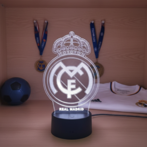 Personalised Real Madrid 3D LED Night Light