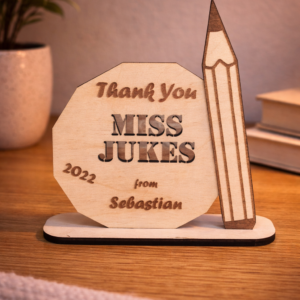 Personalised Thank You Teacher Wooden Gift - Pencil