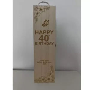 Personalised Wooden Wine Box Gift - Premium Paulownia Wood