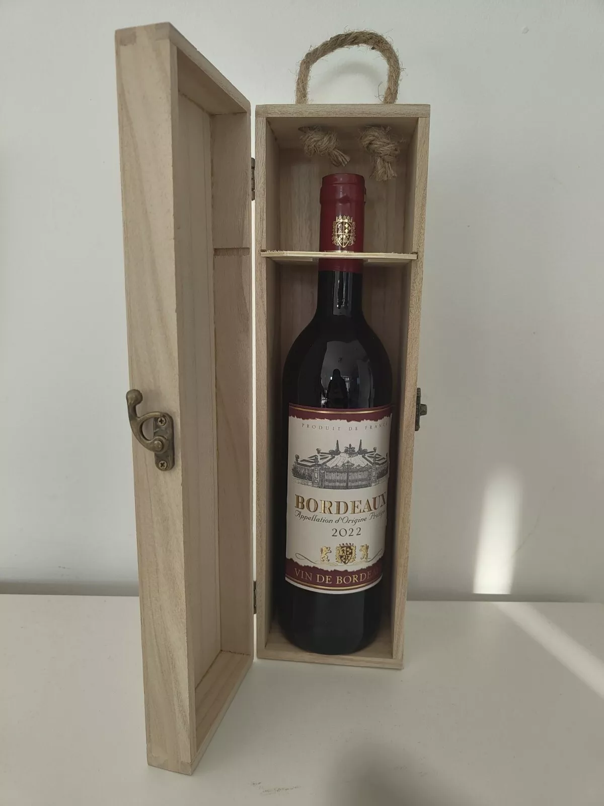 Personalised Wooden Wine Box Gift - Premium Paulownia Wood - Image 3