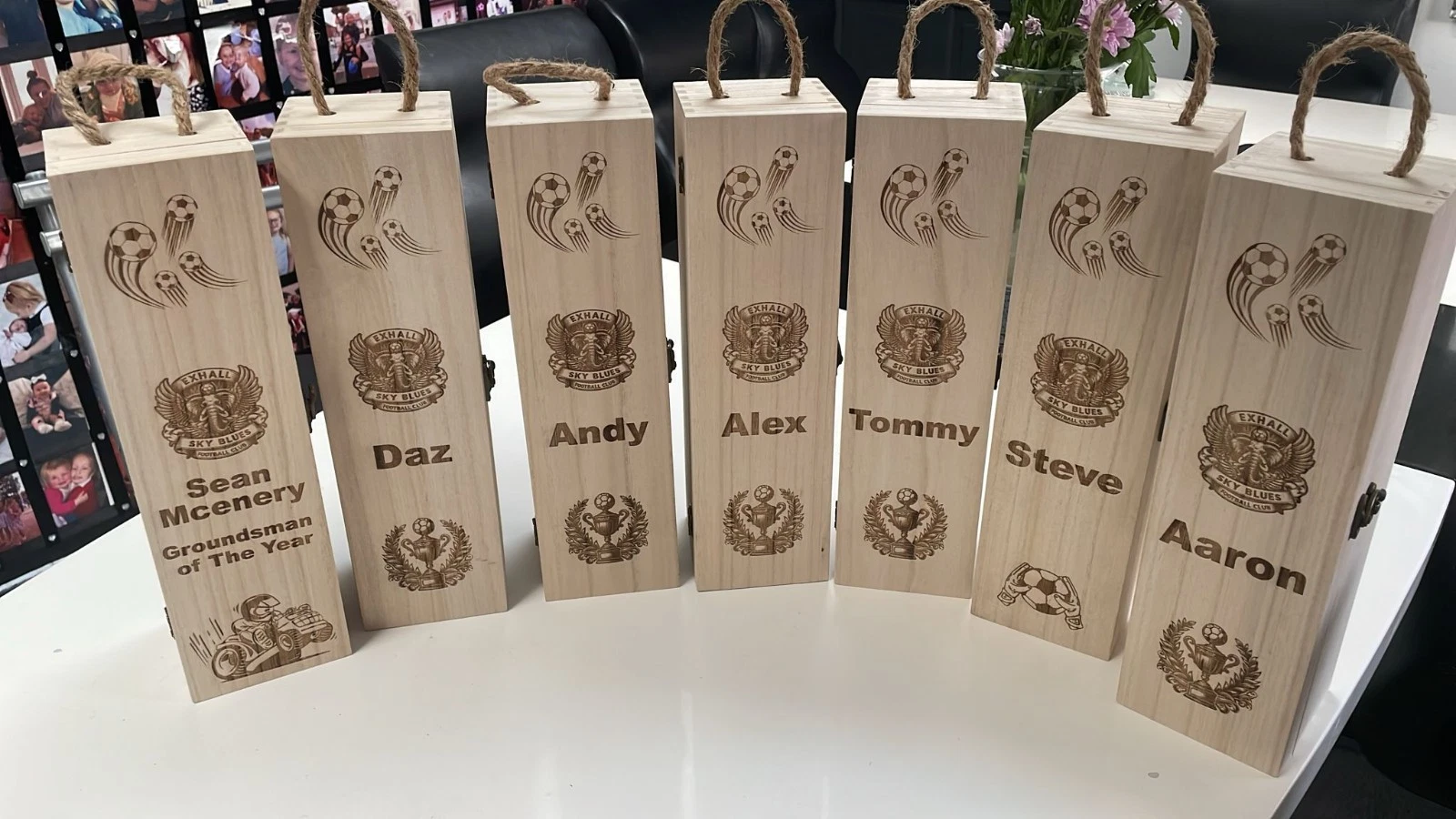 Personalised Wooden Wine Box Gift - Premium Paulownia Wood - Image 2